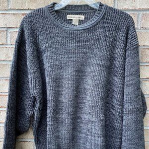 Large- Munsingwear Men's 100% Gray-colored Acrylic Ribbed Knit Pullover